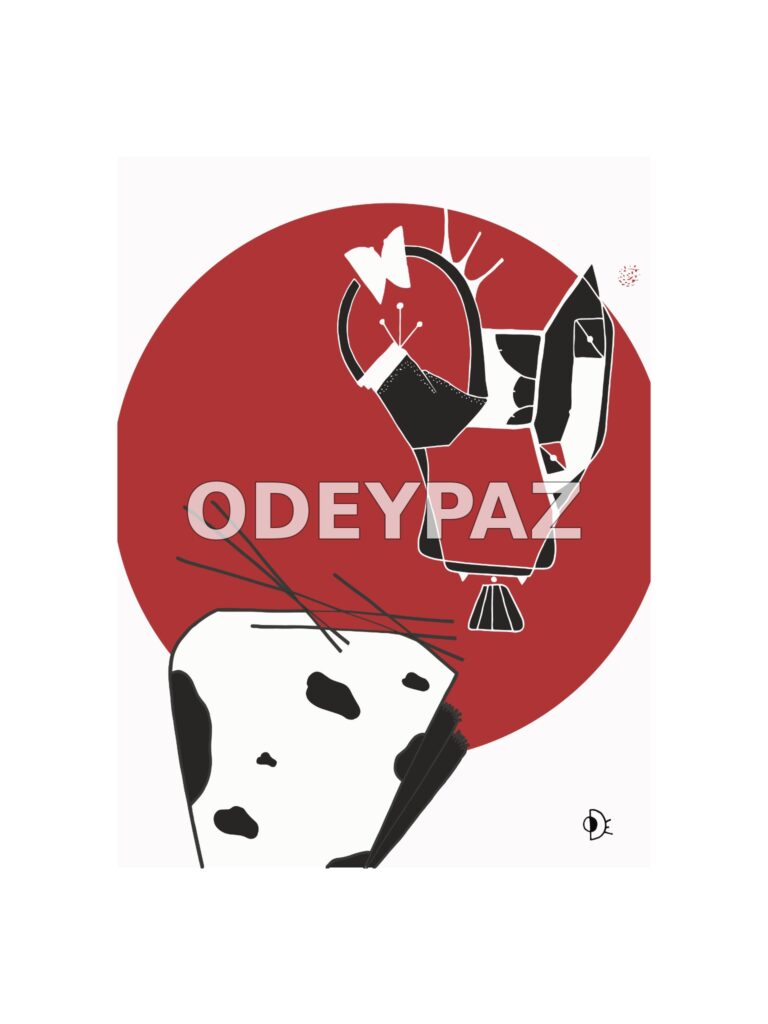 Création en noir et rouge par Odeypaz
