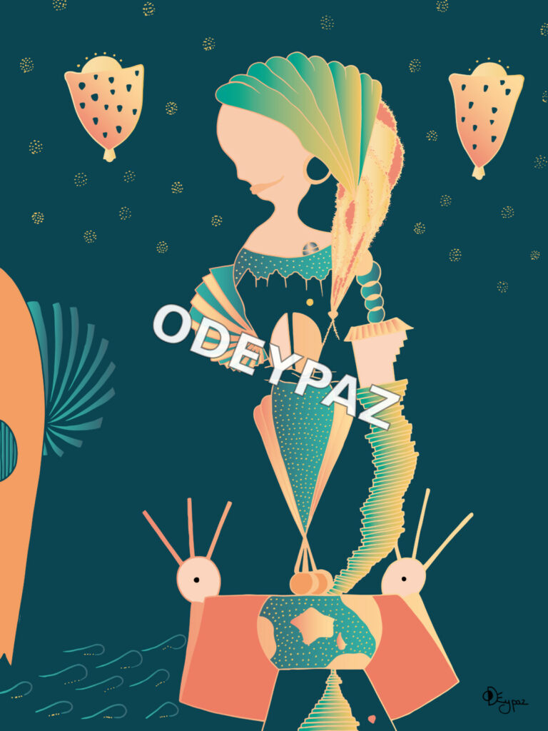 Illustration de la collection À nous les femmes par Odeypaz