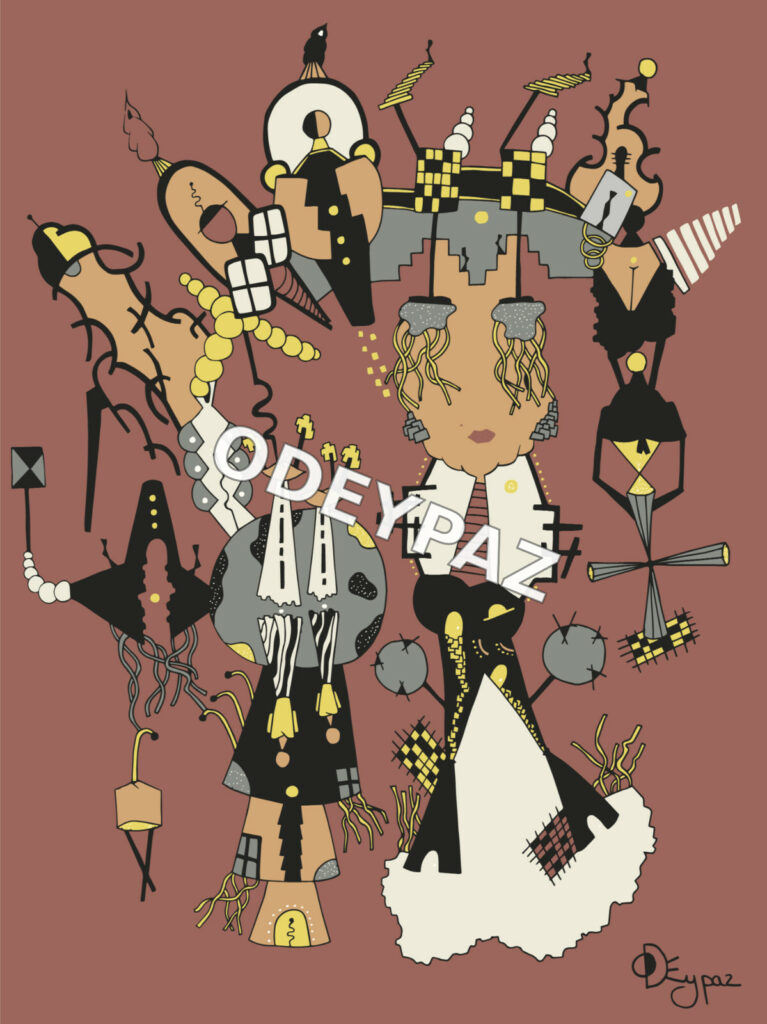 Illustration de la collection À nous les femmes par Odeypaz
